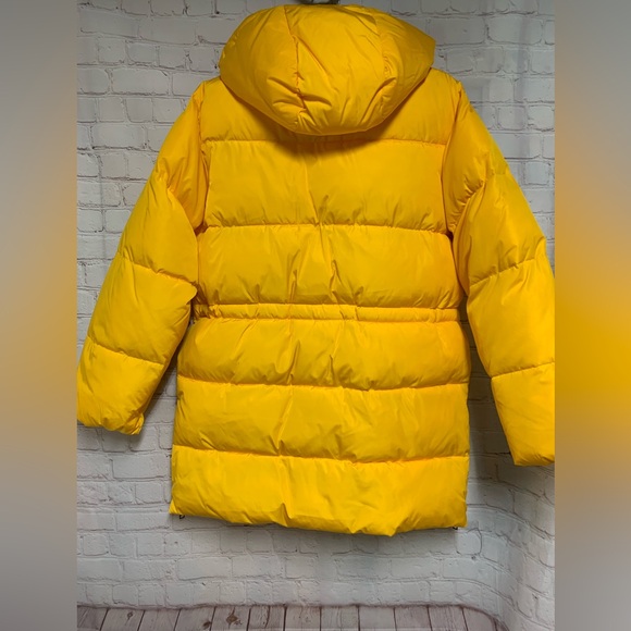 NEW Ganni Midi Down Bright Yellow Puffer Oversized Coat Jacket Size XXS XS 42” - Picture 15 of 15